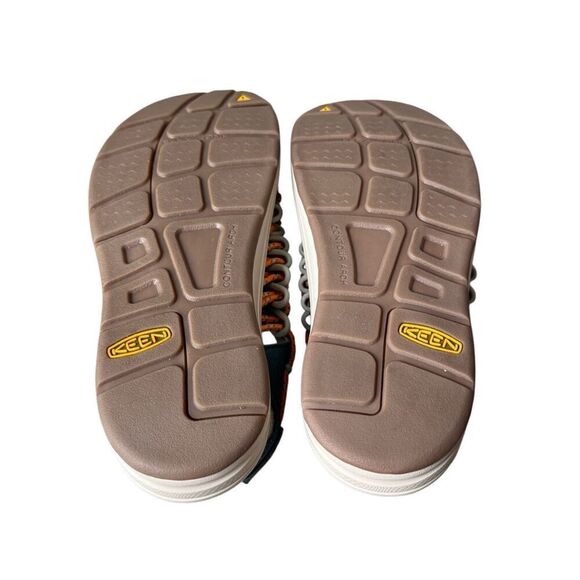 NEW KEEN Uneek Woven Sneakers In Sea Moss/Tangerine Colorway Size 9.5 - Picture 10 of 12